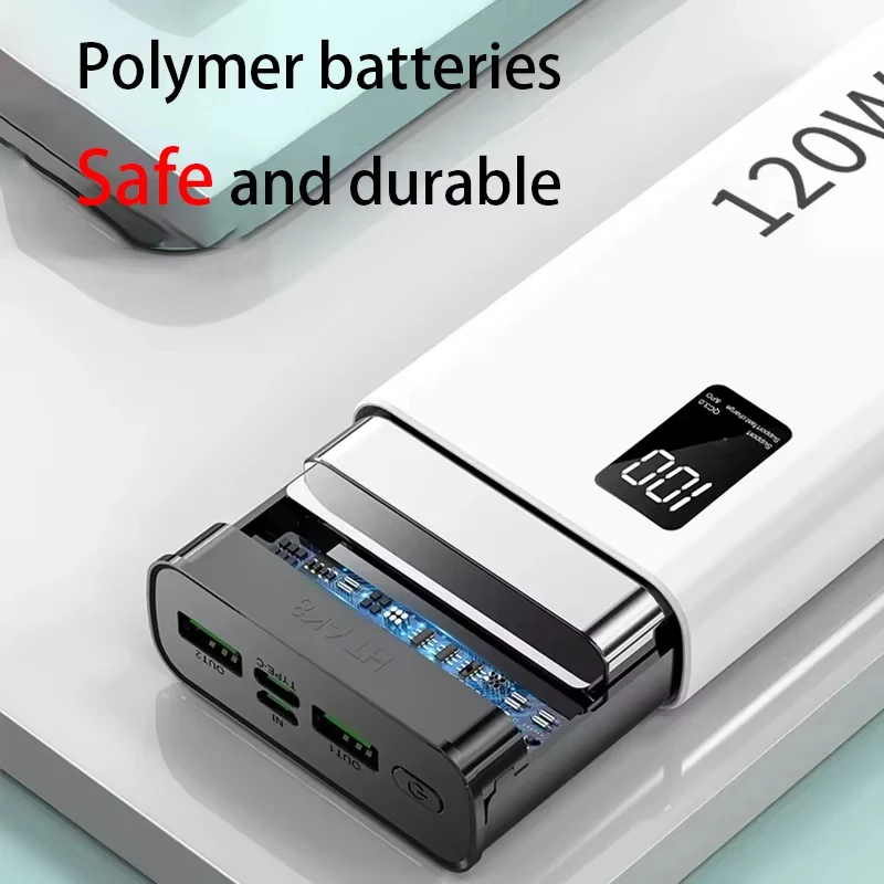 Lenovo CCC Certification 50000mAh Power Bank 120W Fast Charging High Capacity Power Bank Portable External Battery For Iphone - Image 5