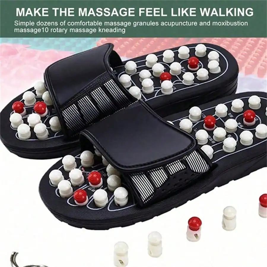 2026Acupoint Massage Slippers Sandal For Men Feet Chinese Acupressure Therapy Medical Rotating Foot Massager Shoes Unisex - Image 3