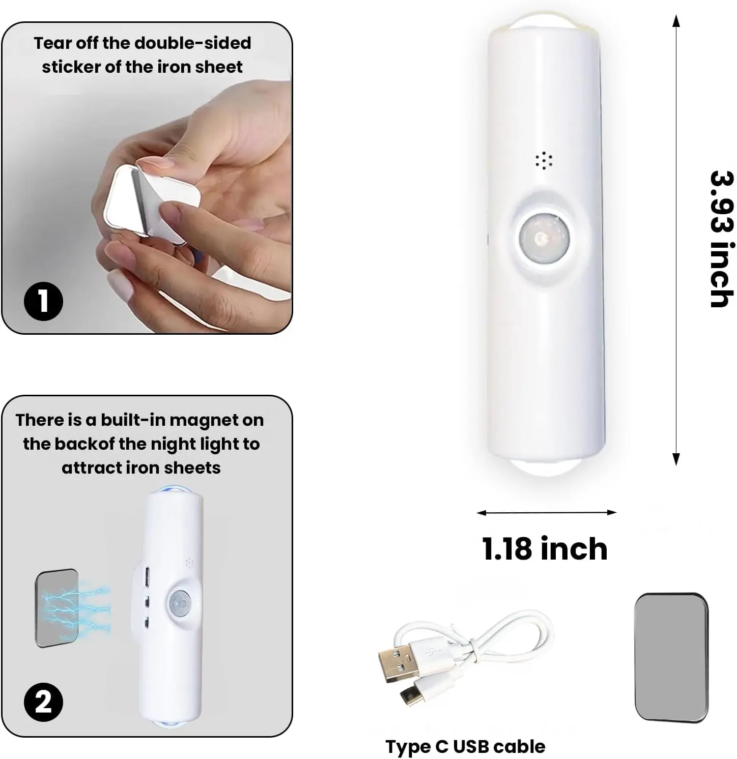 Motion sensor night light 7-color led toilet night light bedroom living room corridor double-headed wireless wall lamp magnetic - Image 5