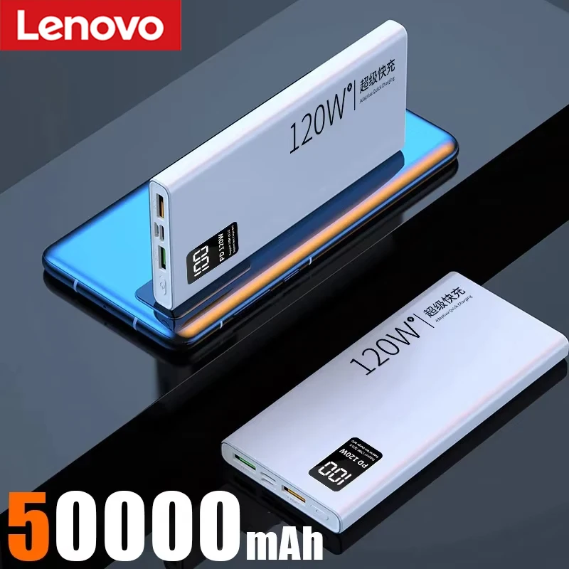 Lenovo CCC Certification 50000mAh Power Bank 120W Fast Charging High Capacity Power Bank Portable External Battery For Iphone - Image 7