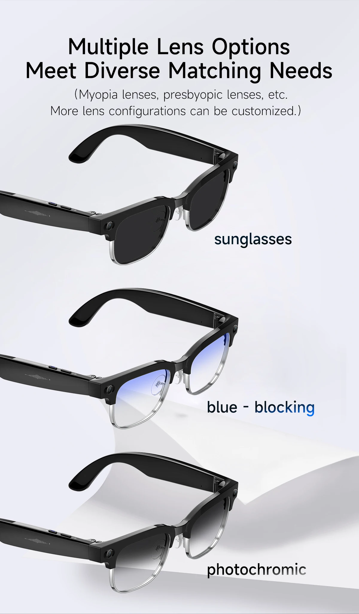 AI Smart Translation Glasses W630 Recognition 8MP HD Camera Video Audio Recording Outdoor Sunglasses BT Calling Wearable Headset - Image 28