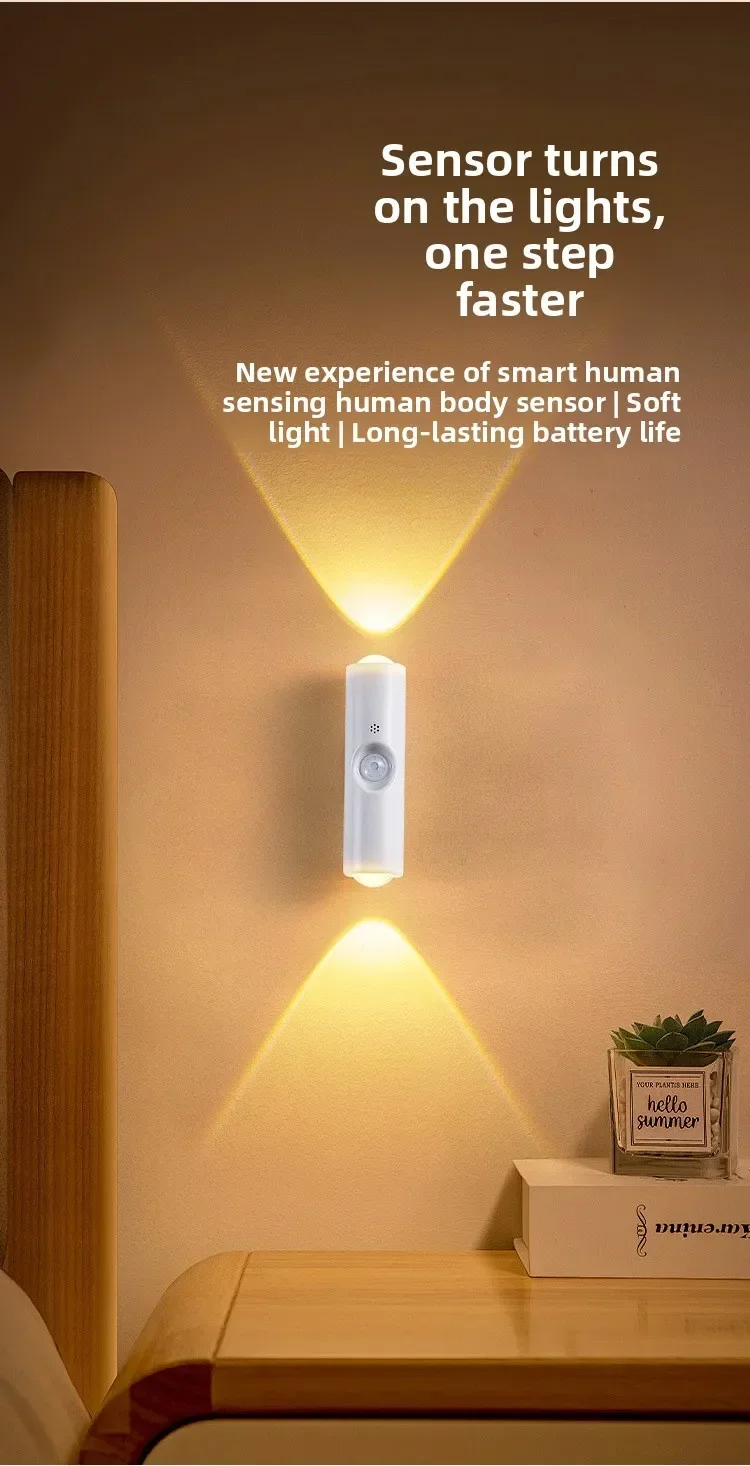 Motion sensor night light 7-color led toilet night light bedroom living room corridor double-headed wireless wall lamp magnetic - Image 20