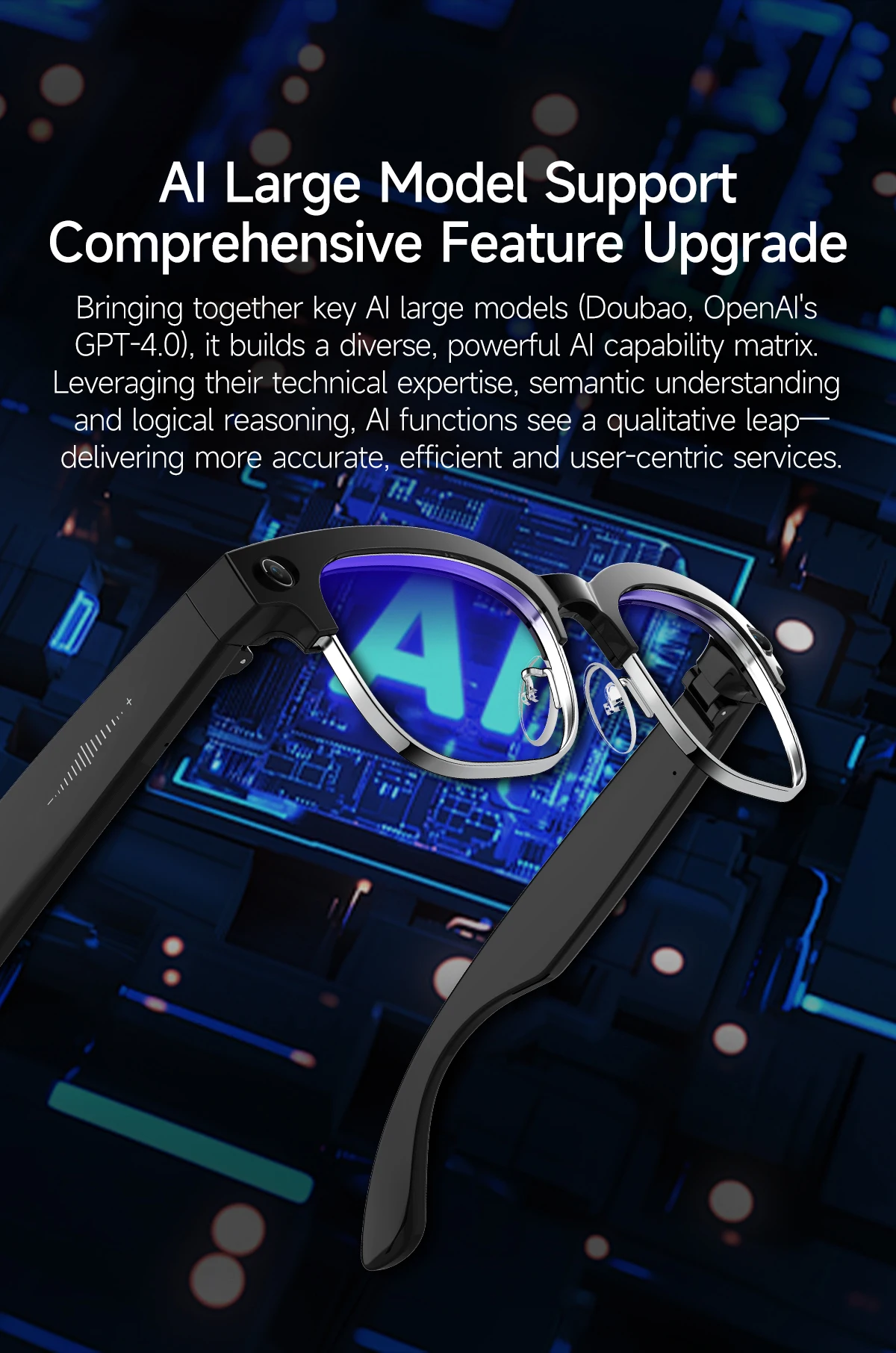 AI Smart Translation Glasses W630 Recognition 8MP HD Camera Video Audio Recording Outdoor Sunglasses BT Calling Wearable Headset - Image 16