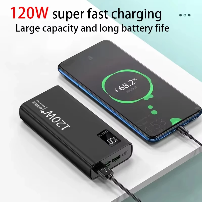 Lenovo CCC Certification 50000mAh Power Bank 120W Fast Charging High Capacity Power Bank Portable External Battery For Iphone - Image 4