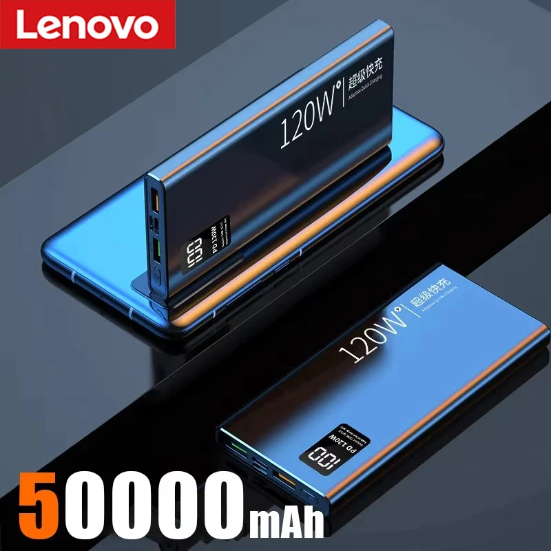 Lenovo CCC Certification 50000mAh Power Bank 120W Fast Charging High Capacity Power Bank Portable External Battery For Iphone - Image 10