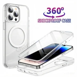 360 Full Body Shockproof Phone Case For iPhone 14 15 16 17 Pro Max 13 12 11 Xs XR 7 8 Plus SE Air 16e for Magsafe Magnetic Cover