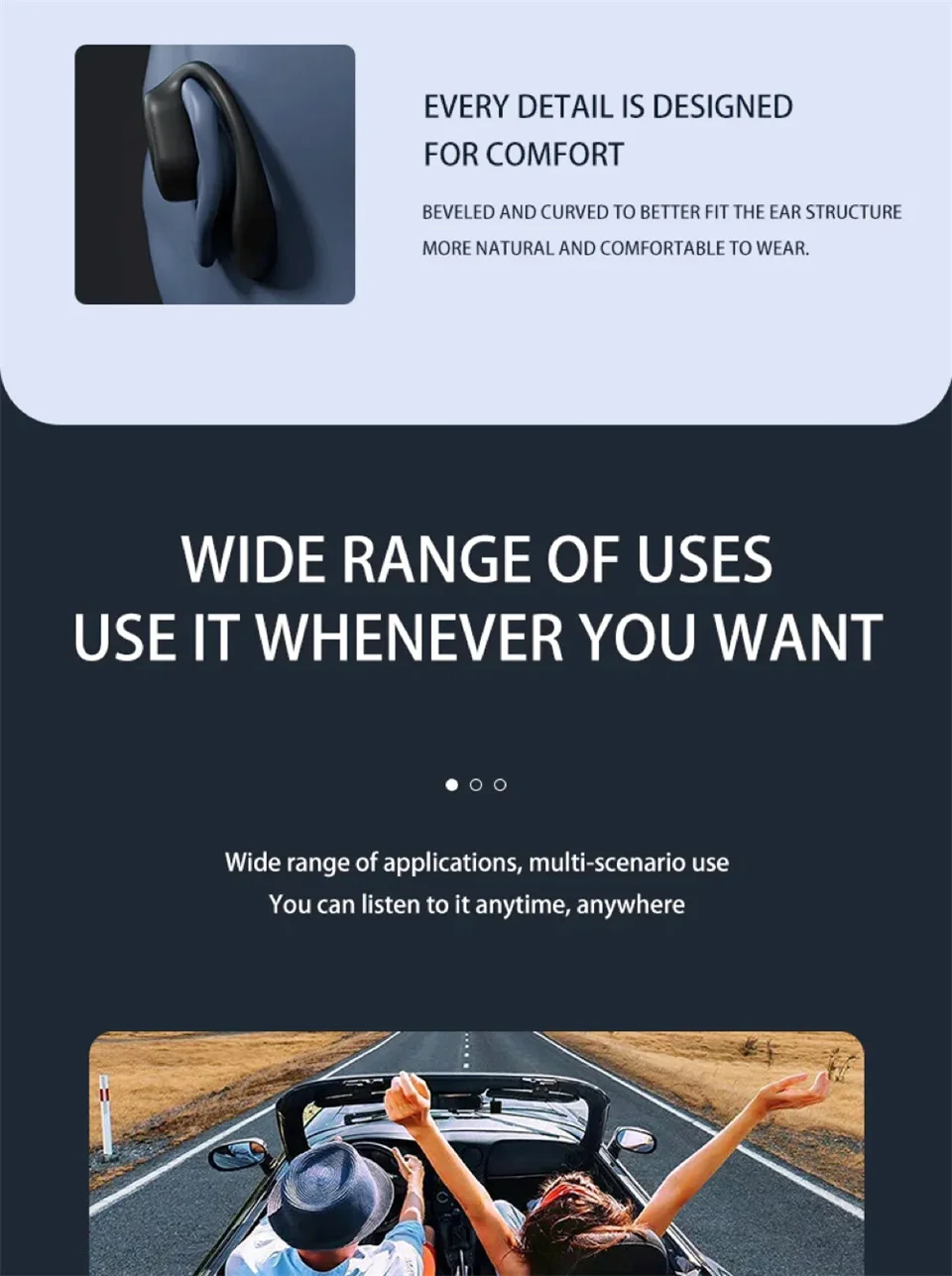 Wireless Headphones Bluetooth Headset With Microphone Bone Conduction Handsfree Noise Canceling Earphones For Driving Audifonos - Image 29