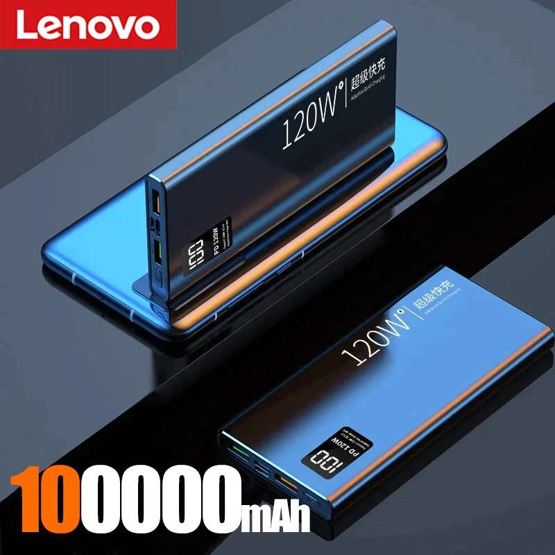 Lenovo CCC Certification 50000mAh Power Bank 120W Fast Charging High Capacity Power Bank Portable External Battery For Iphone - Image 9