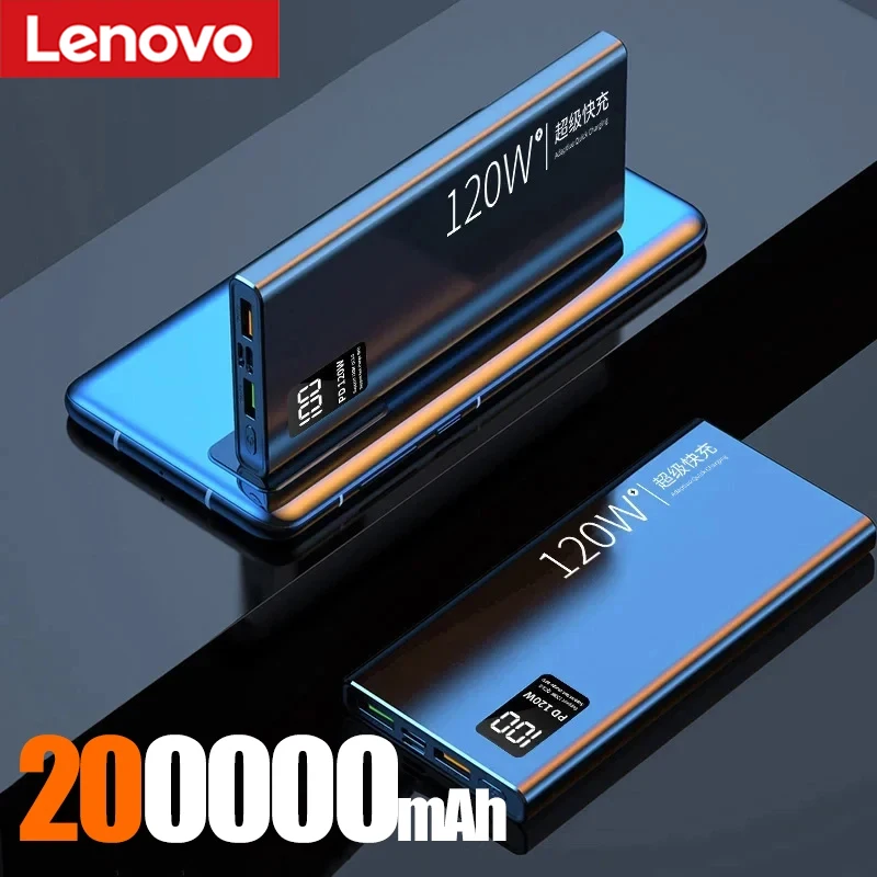 Lenovo CCC Certification 50000mAh Power Bank 120W Fast Charging High Capacity Power Bank Portable External Battery For Iphone - Image 8