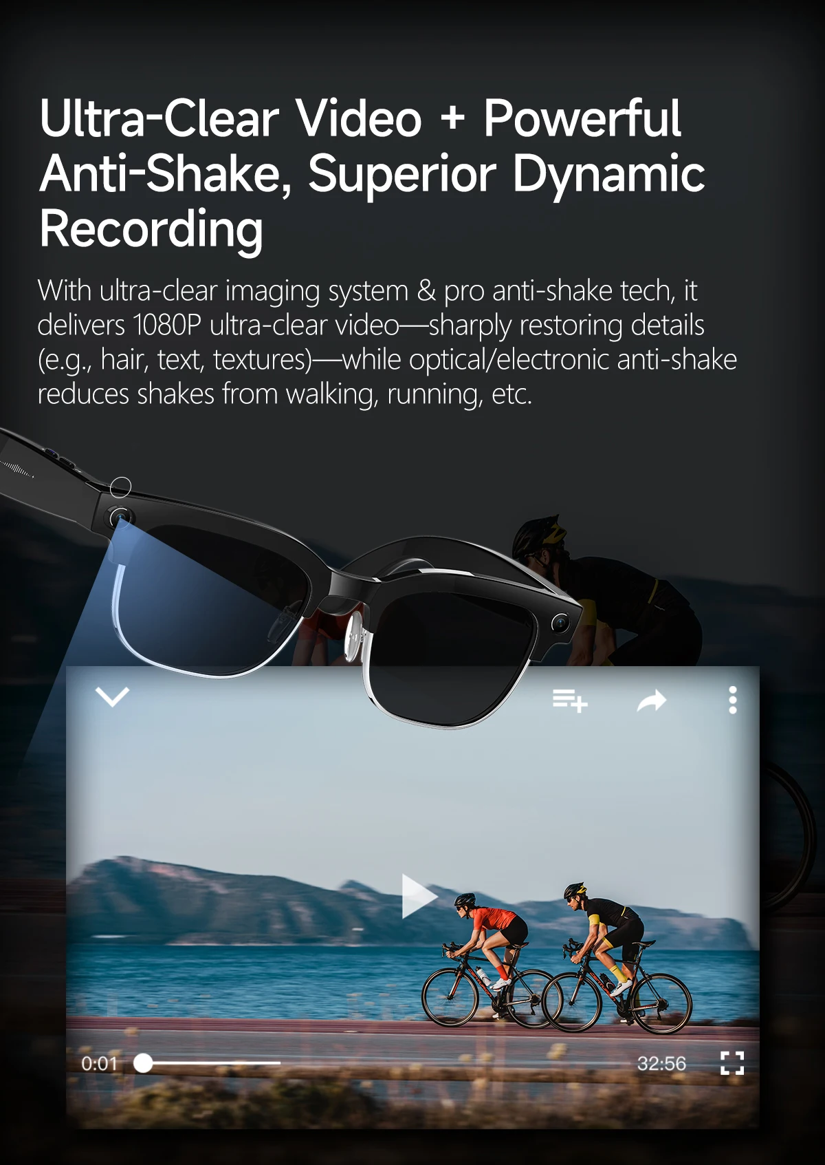 AI Smart Translation Glasses W630 Recognition 8MP HD Camera Video Audio Recording Outdoor Sunglasses BT Calling Wearable Headset - Image 13