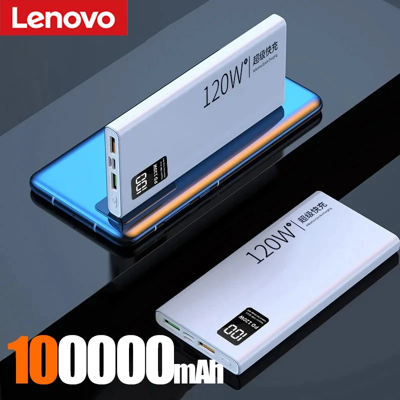 Lenovo CCC Certification 50000mAh Power Bank 120W Fast Charging High Capacity Power Bank Portable External Battery For Iphone - Image 13
