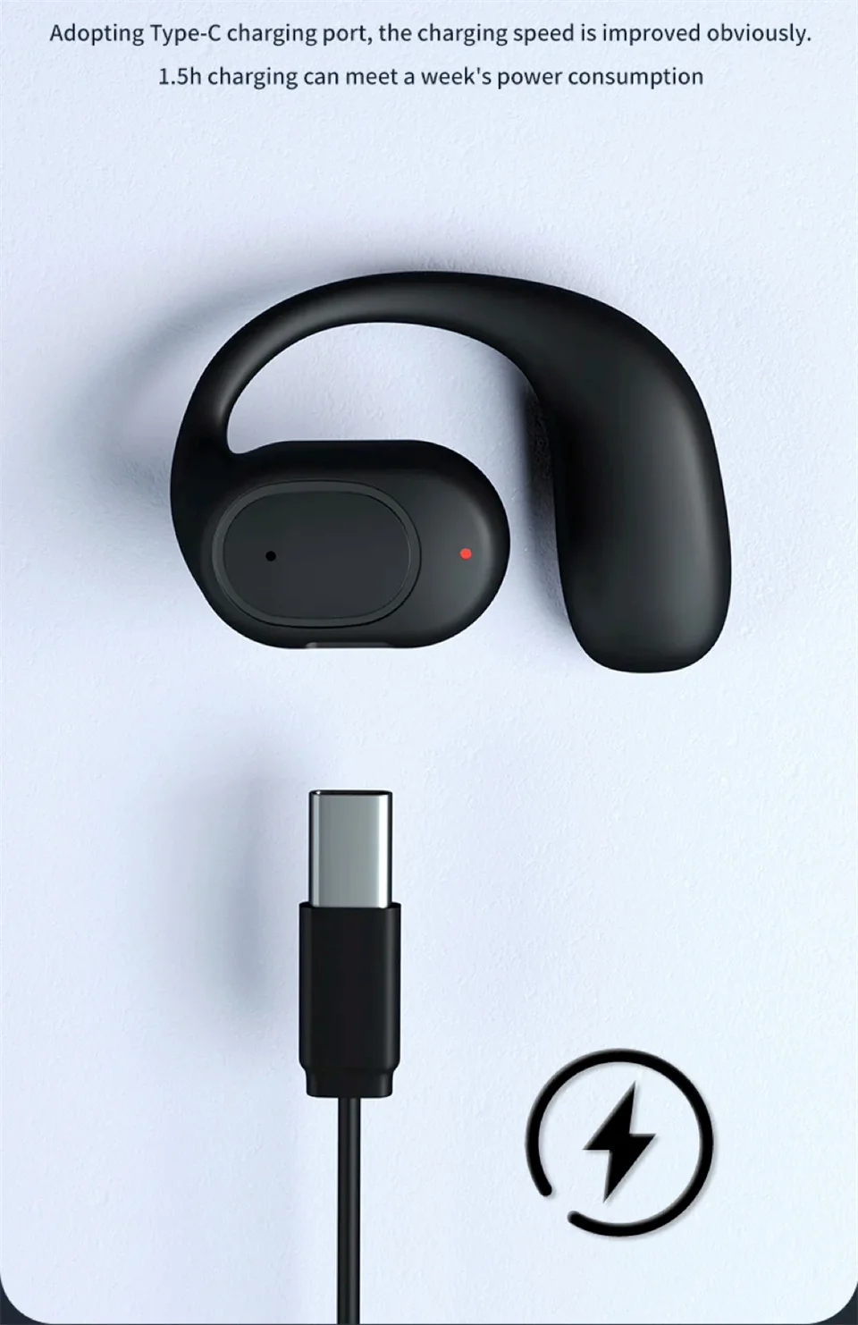 Wireless Headphones Bluetooth Headset With Microphone Bone Conduction Handsfree Noise Canceling Earphones For Driving Audifonos - Image 13