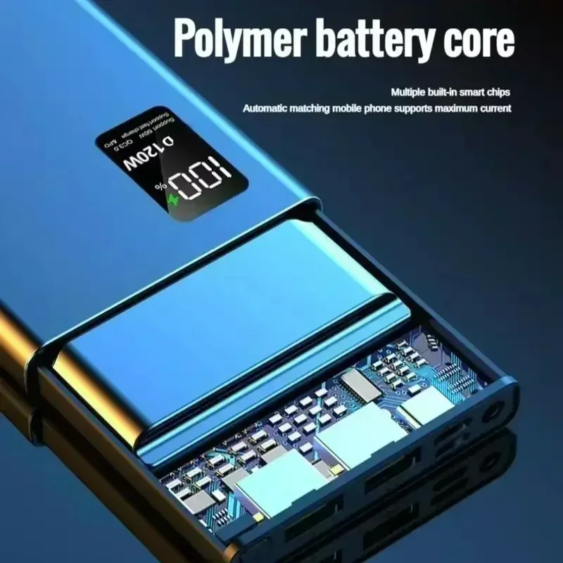 Lenovo 50000mAh 120w Super Fast Charging External Battery Ultra Capacity PowerBank Portable LED Digital Display For IPhone - Image 5