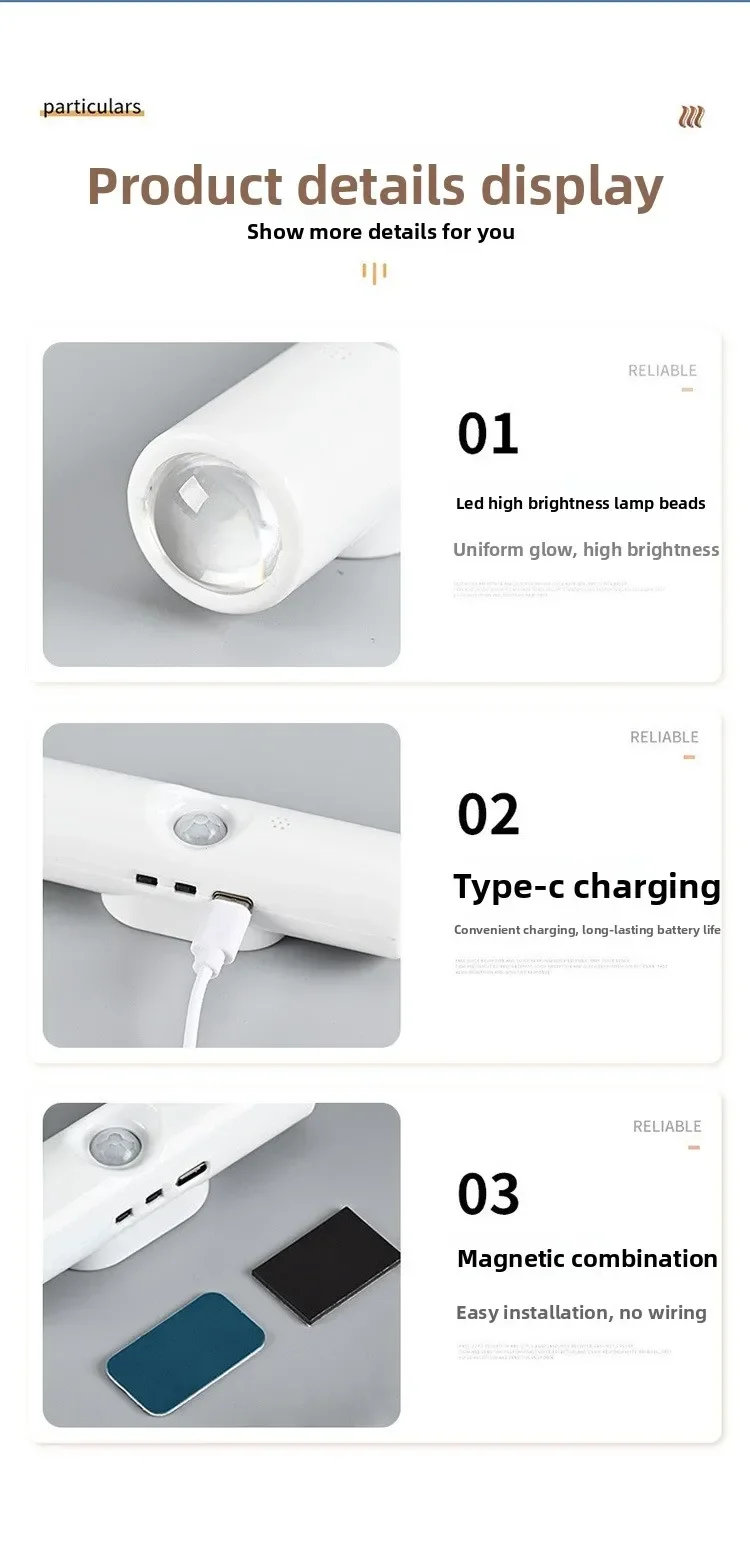 Motion sensor night light 7-color led toilet night light bedroom living room corridor double-headed wireless wall lamp magnetic - Image 26