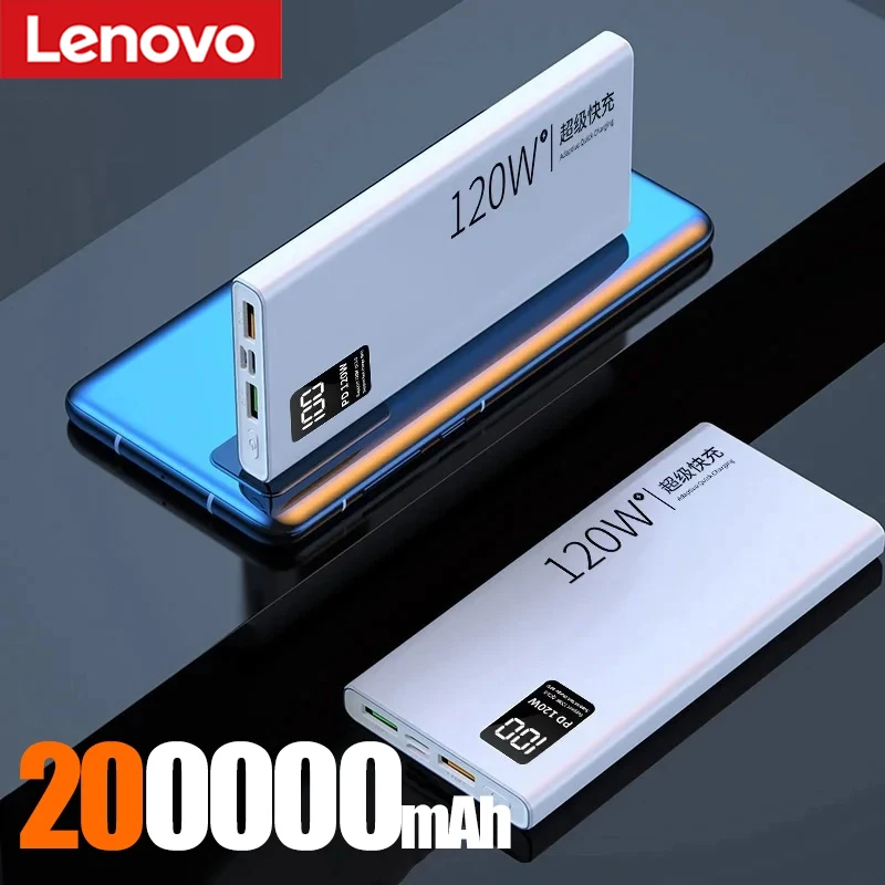 Lenovo CCC Certification 50000mAh Power Bank 120W Fast Charging High Capacity Power Bank Portable External Battery For Iphone - Image 12